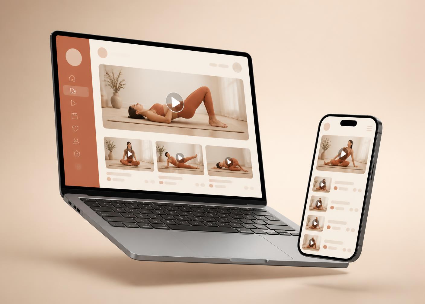 Área de membros do Método Recuperação Plena no notebook e no celular